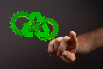 Eco manufacture abstract technology background.