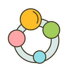 Beanbag Baby Toy. Vector illustration