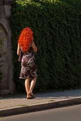 Fototapeta premium Kobieta z rudymi włosami