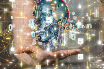 digital medical futuristic interface 3D rendering