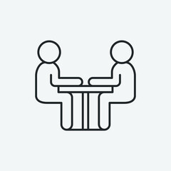 Meeting vector icon illustration sign