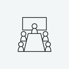 Meeting vector icon illustration sign