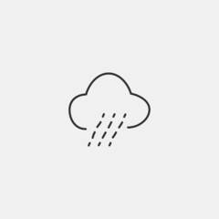  Raining vector icon illustration sign