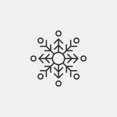  Snowflake vector icon illustration sign