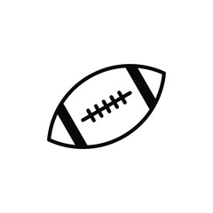 American, Football, Rugby, Sport, Ball, Game Solid Line Icon Vector Illustration Logo Template. Suitable For Many Purposes.