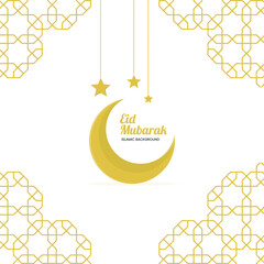 Islamic background eid mubarak vector