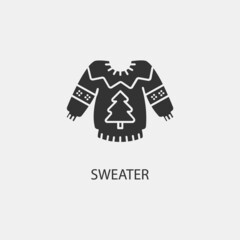 Sweater vector icon illustration sign