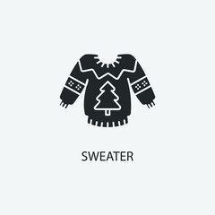 Sweater vector icon illustration sign