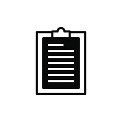 Notes, Notepad, Notebook, Memo, Diary, Paper Solid Line Icon Vector Illustration Logo Template. Suitable For Many Purposes.