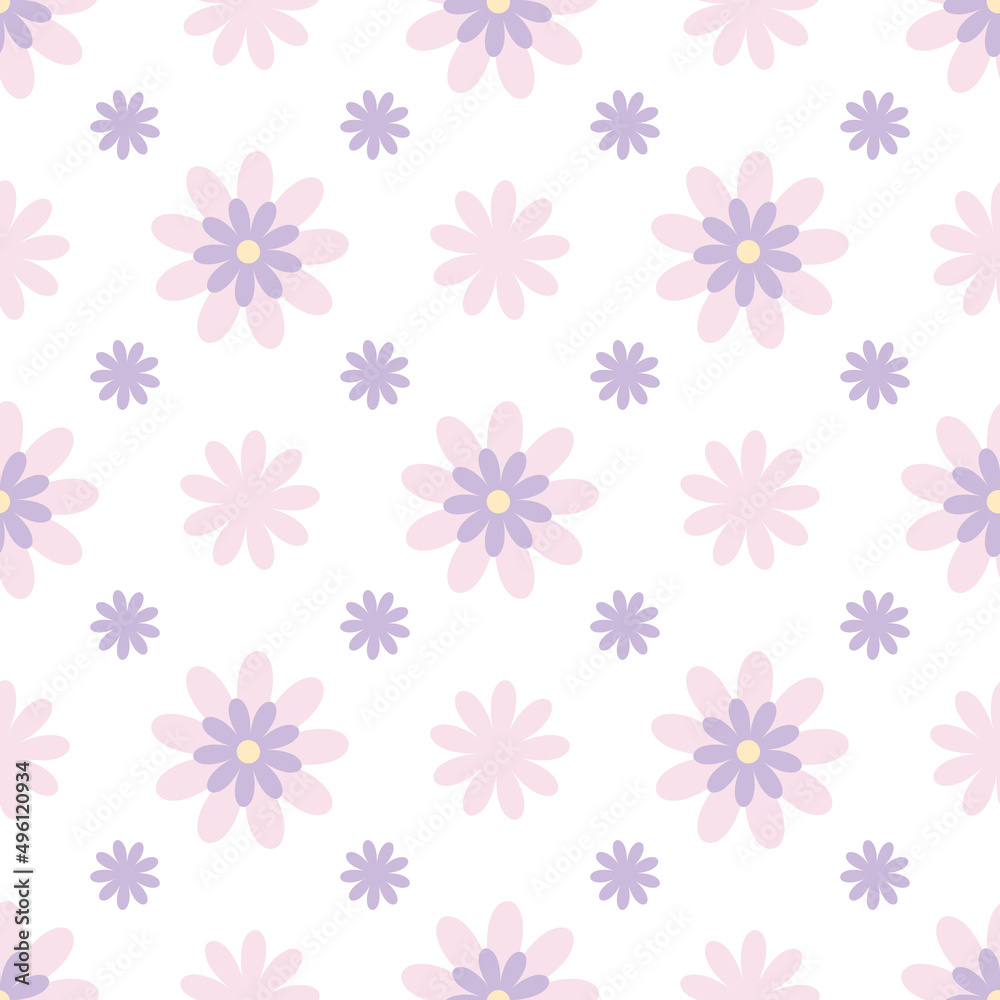 Aufkleber floral vector pattern. flower seamless repeat pattern background.
