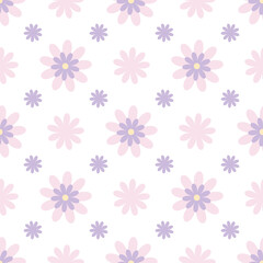 Floral vector pattern. Flower seamless repeat pattern background.
