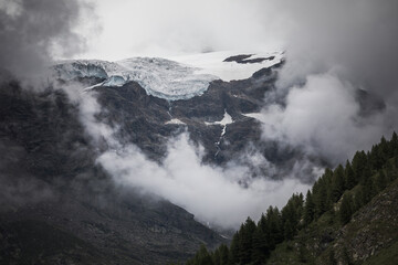 clouds over the mountains