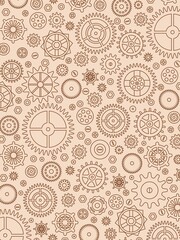 Mechanisms. Steampunk style. Background.