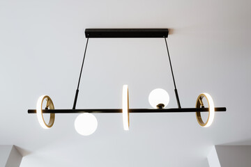 new loft style lamp made of ferrous metal and glass