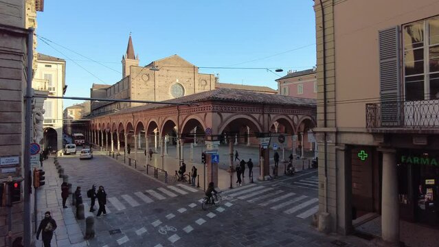 Portico of Santa Maria dei Servi in Bologna