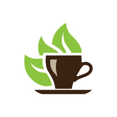 organic coffee, logo icon
