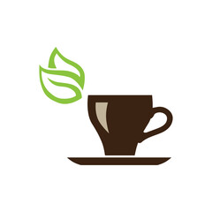 organic coffee, logo icon