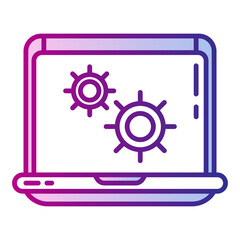 laptop and gear setting