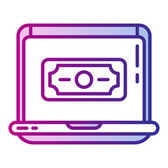 laptop and money dollar