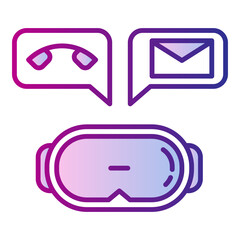 Fototapeta premium virtual reality and message