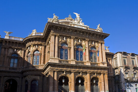 Massimo Bellini Theater in Catania, Sicily, Italy	