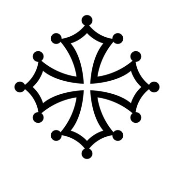 Occitan cross symbol icon