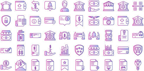 finance and business icon set