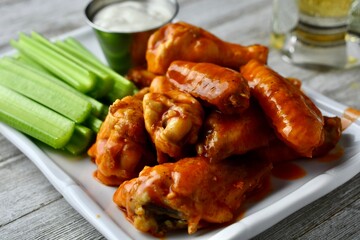 wings with sauce