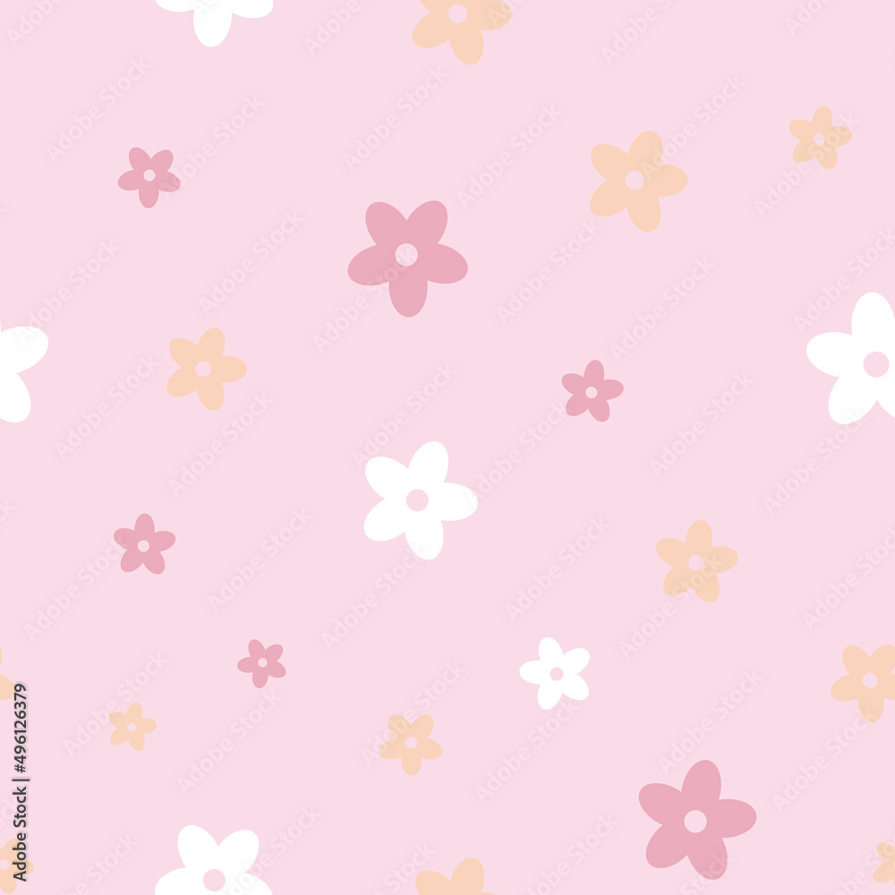Poster floral vector pattern. flower seamless repeat pattern background.