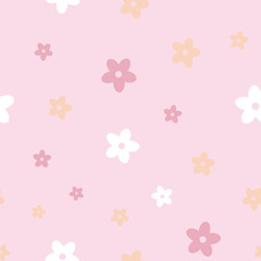 Floral vector pattern. Flower seamless repeat pattern background.