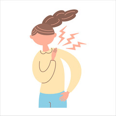 肩こり　肩の痛み　女性