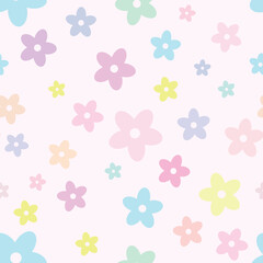 Floral vector pattern. Flower seamless repeat pattern background.