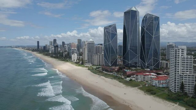 Jewel Gold Coast - Luxury Hotel In Surfers Paradise, Australia. Aerial Drone Shot