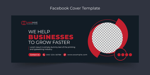 Digital business marketing social media post and facebook cover template