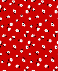 Seamless flowers pattern, floral print.