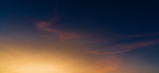 Naklejka na ściany i meble Sunlight clouds sky in the evening on dusk twilight
