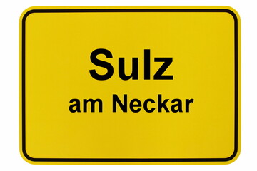 Illustration eines Ortsschildes der Stadt Sulz am Neckar