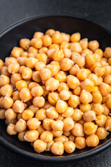chickpeas Turkish peas boiled chickpea legume  fresh healthy meal food diet snack on the table copy space food background keto or paleo diet veggie vegan or vegetarian food