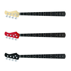 Naklejka premium Illustration of bass guitar neck