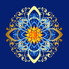 Vector illustration. Thai art pattern or Line Thai background wallpaper design texture.