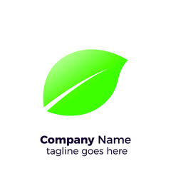 green pear leaf logo vector illustration. professional template design.