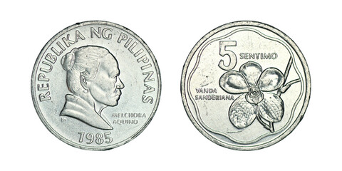 Philippines 5 Centimes, 1983-1992