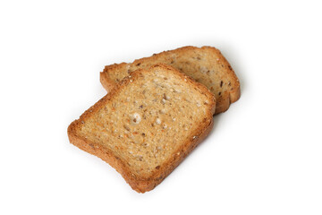 biscottes sur fond blanc