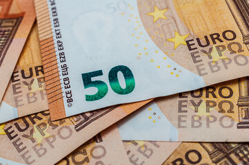 Finanzen - Einkommen - Altersvorsorge - Fördermittel - 50 Eurogeldscheine