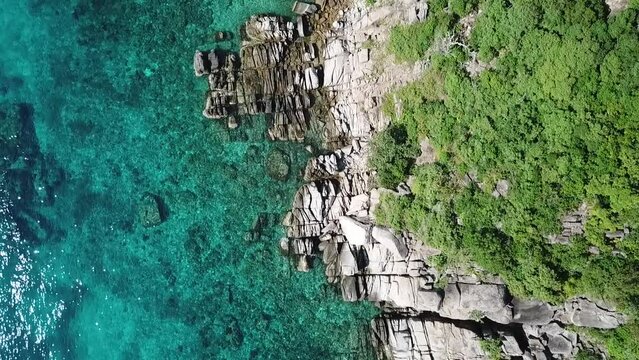 Thailand Koh Tao Nang Yuan Koh Tao Drone Mavic Pro DJI Rock Details MP4 Video