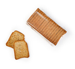 biscottes sur fond blanc