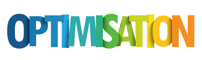 Banniere typographique vecteur OPTIMISATION