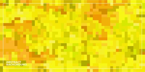 yellow abstract geometric pixel square tiled mosaic background