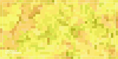yellow abstract geometric pixel square tiled mosaic background