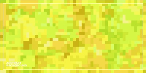 yellow abstract geometric pixel square tiled mosaic background